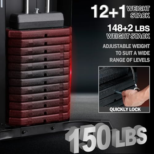 150LBS Weight Stack Multifunctional Home Gym Equipment S98500