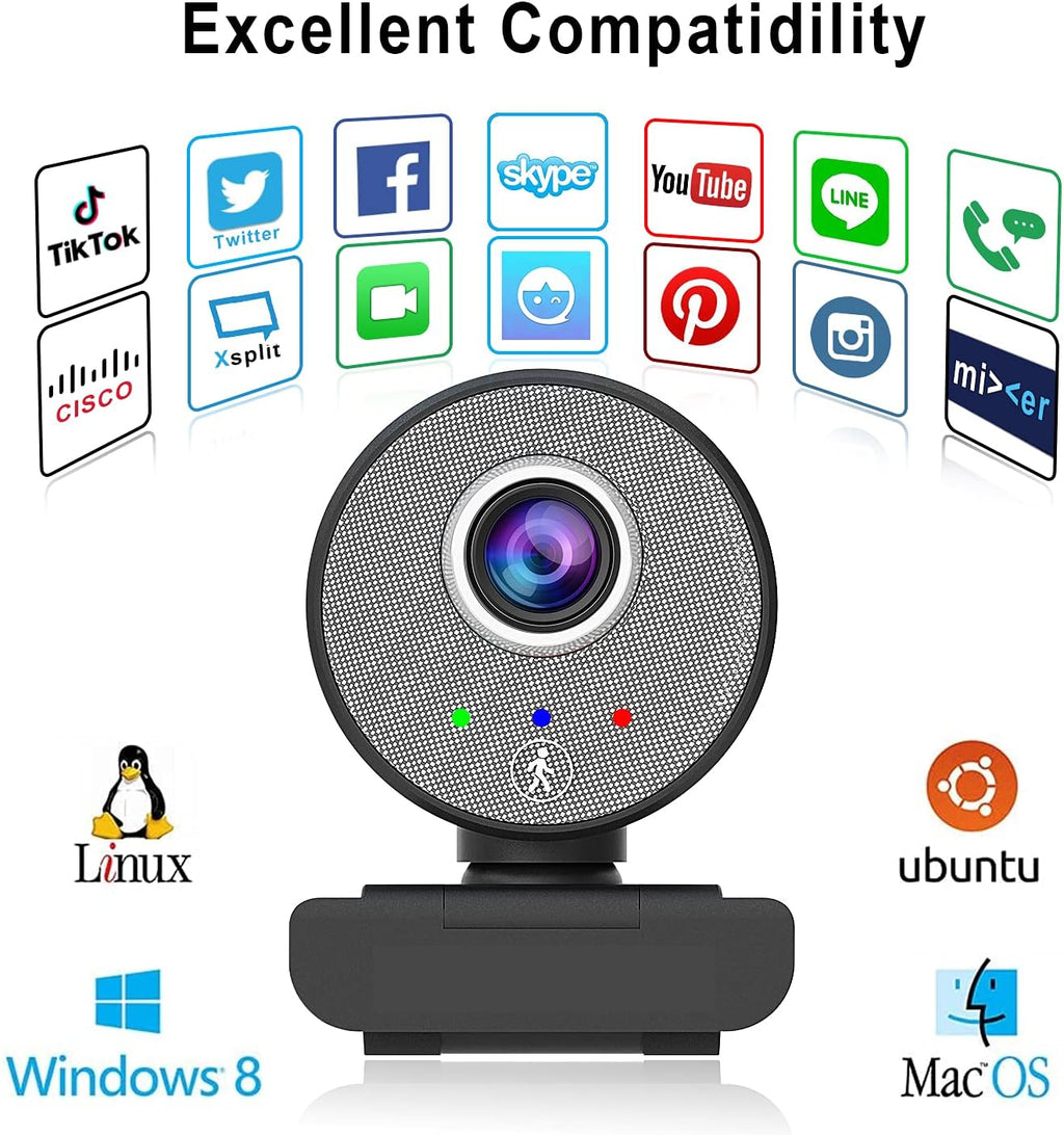 1080P USB Webcam with Adjustable View K92065
