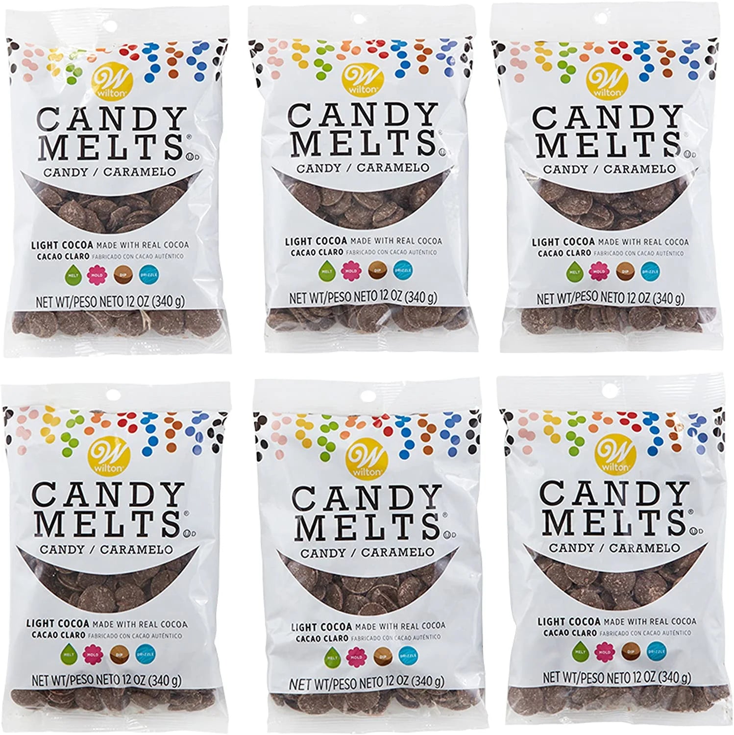 12 oz Light Cocoa Candy Melts, 6-Count Z778430