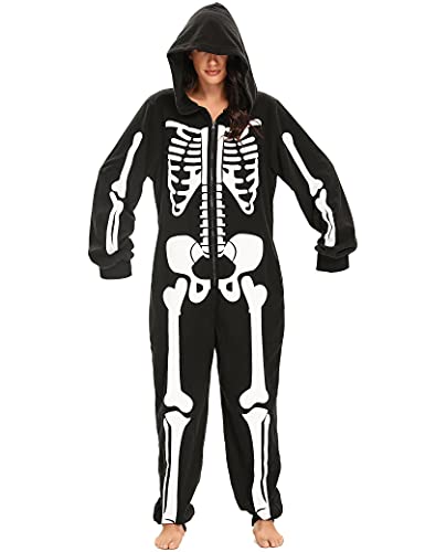Skeleton Plush Pajamas Onesie V836442