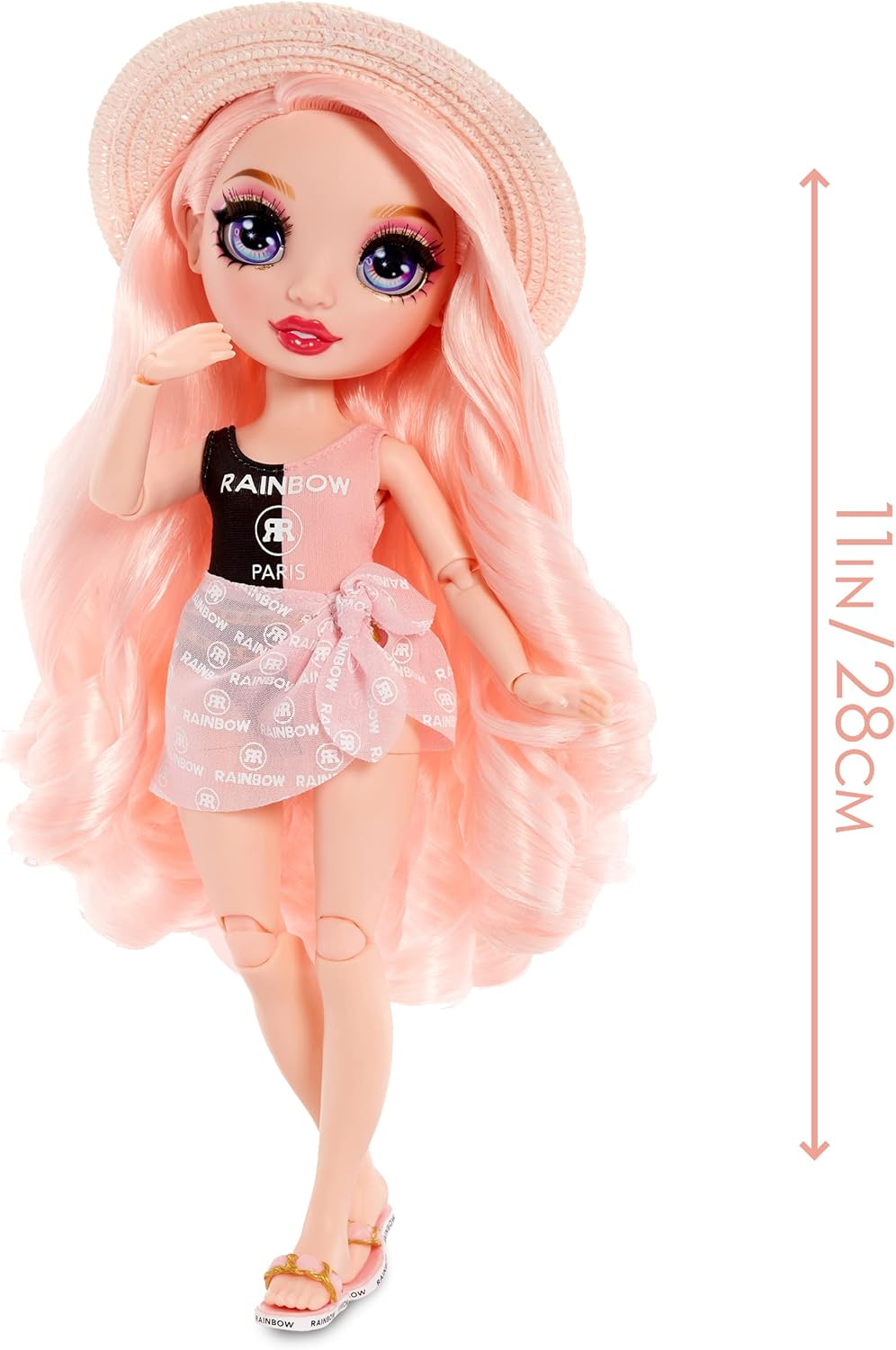 Pink Fashion Doll with 2 Designer Outfits and Pool Accessories Playset F111102