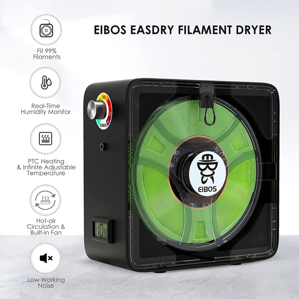 3D Printer Filament Dryer with Fan, Adjustable Temperature, Humidity Control & Spool Holder T8875