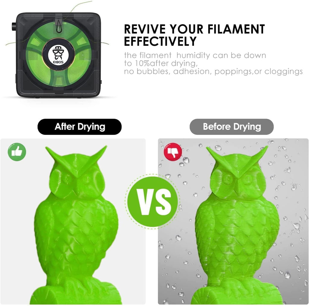 3D Printer Filament Dryer with Fan, Adjustable Temperature, Humidity Control & Spool Holder T8875