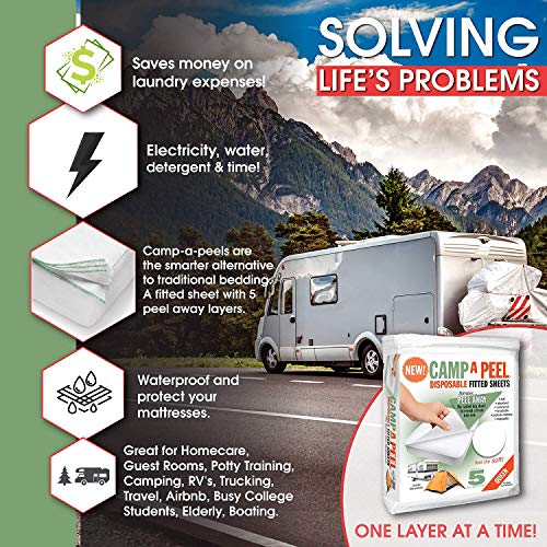 Twin Size Waterproof Disposable 5-Layer Bed Sheets R494