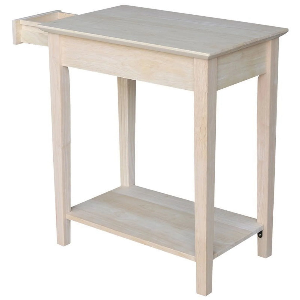 Natural Wood 1 Drawer End Table I456538