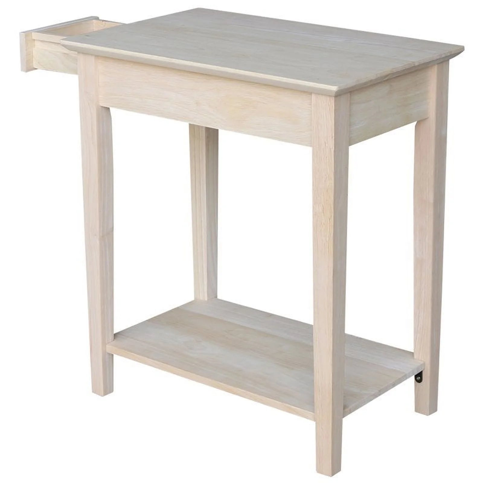 Natural Wood 1 Drawer End Table I456538