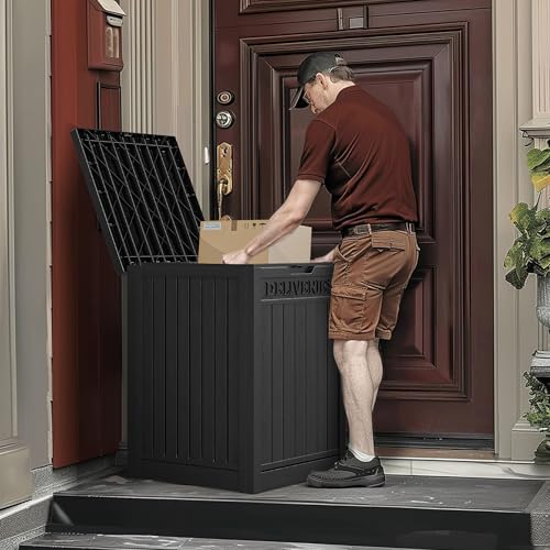 Brown Double-Wall Resin Outdoor Storage Box G69681