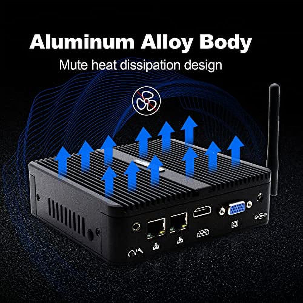 Industrial Mini PC, Celeron J4125, Windows 10 Pro, DDR4 8GB RAM 512GB SSD 1TB HDD, 2 RS232 COM, HDMI VGA Dual Display, Gigabit Ethernet, BT 4.0, 4K, WiFi A24605