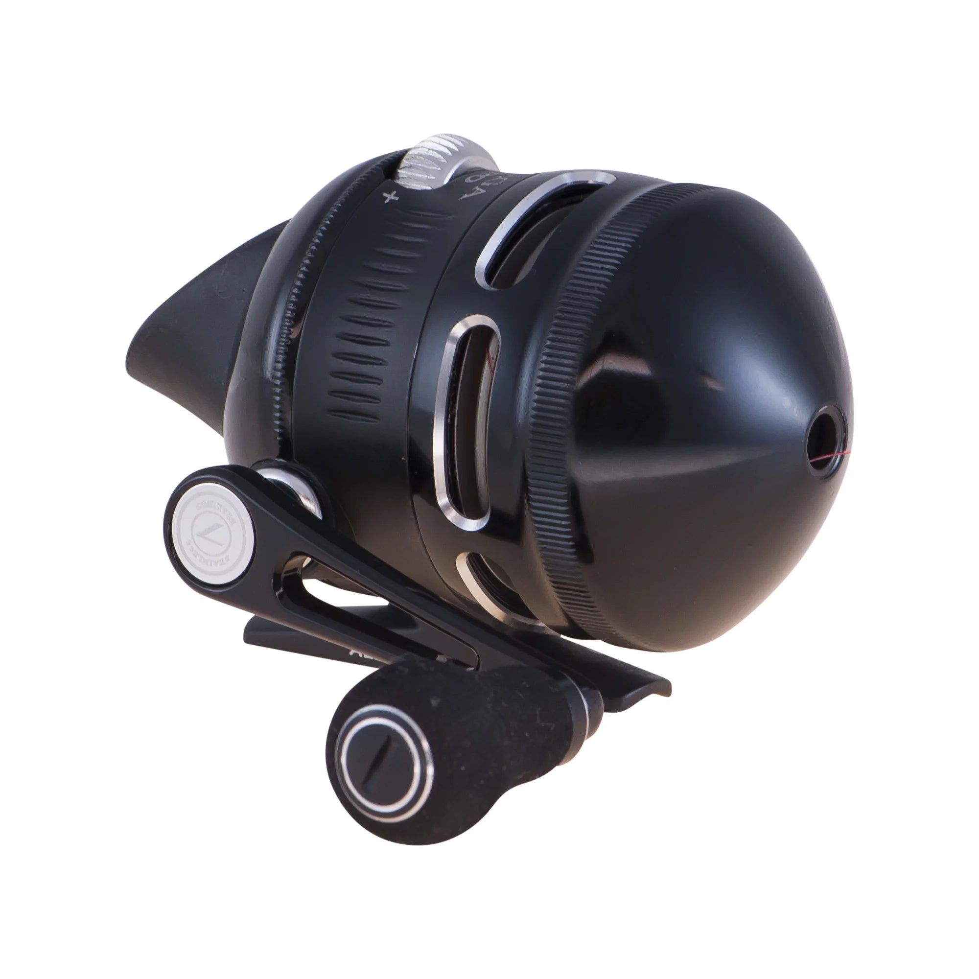 Black Size 20 Spincast Fishing Reel with Aluminum Front Cover O726133