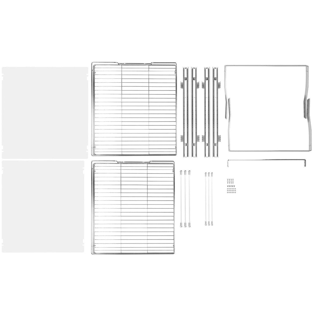 Chrome Plated Steel 2 Tier Slide Out Cabinet Organizer, 17 Inches Wide x 21 Inches Deep H7558