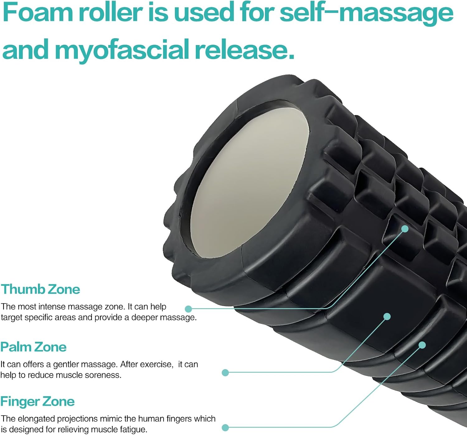 2 High-Density Foam Roller Set (12" and 13") - Black N789488