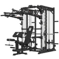 Smith Machine with Smith Bar, Power Cage Squat Rack with Lever Arm, Leg Press, LAT Pull Down System, Cable Crossover Machine V17343
