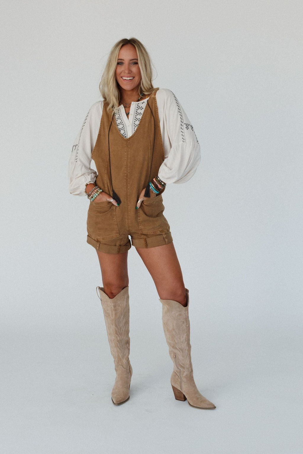 Jordyn Romper - Camel