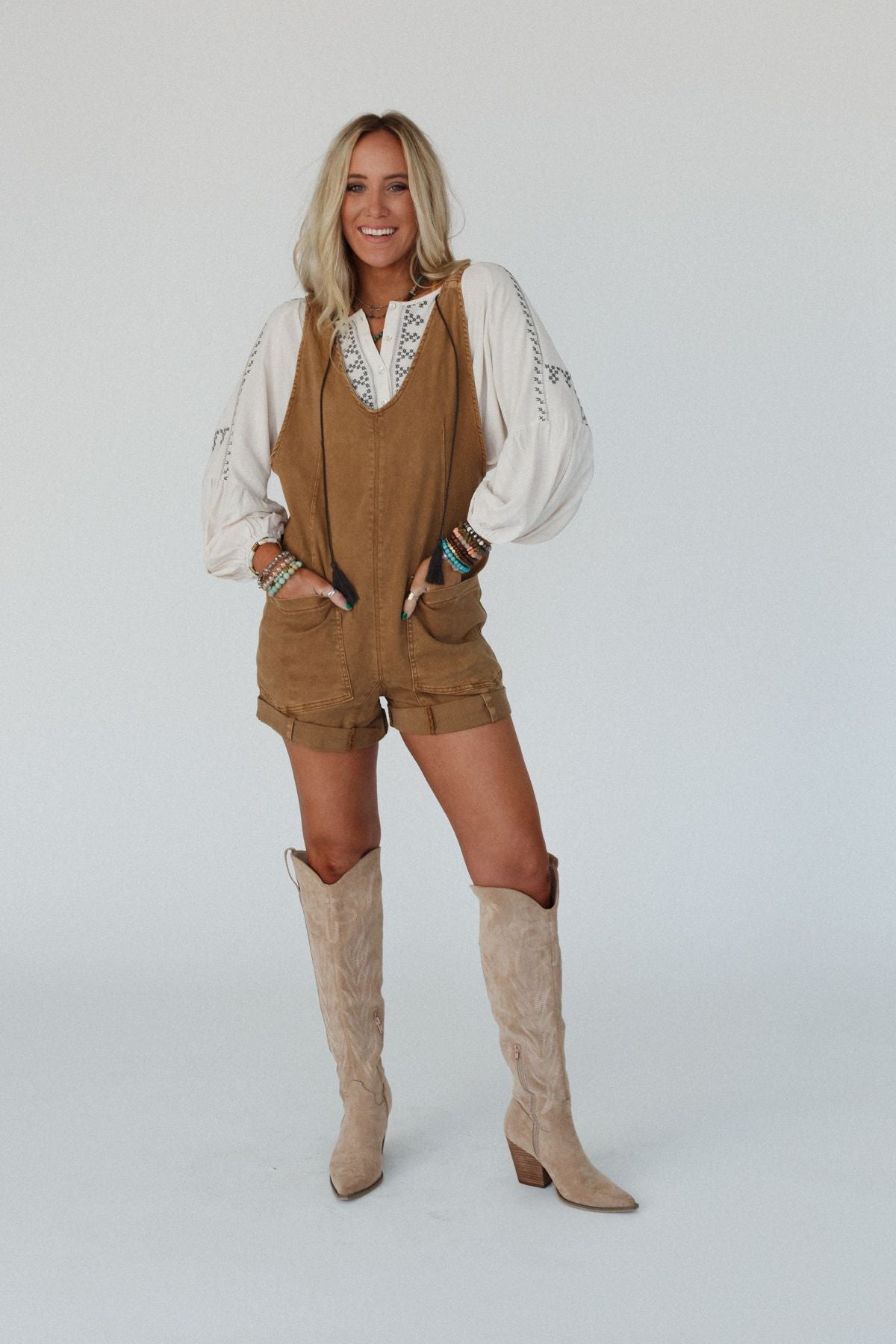Jordyn Romper - Camel