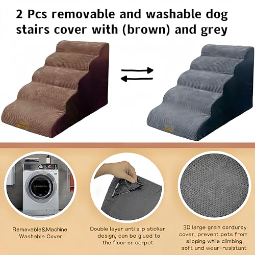 5 Step Non-Slip Dog Stairs for 30 Inch Bed Z14659