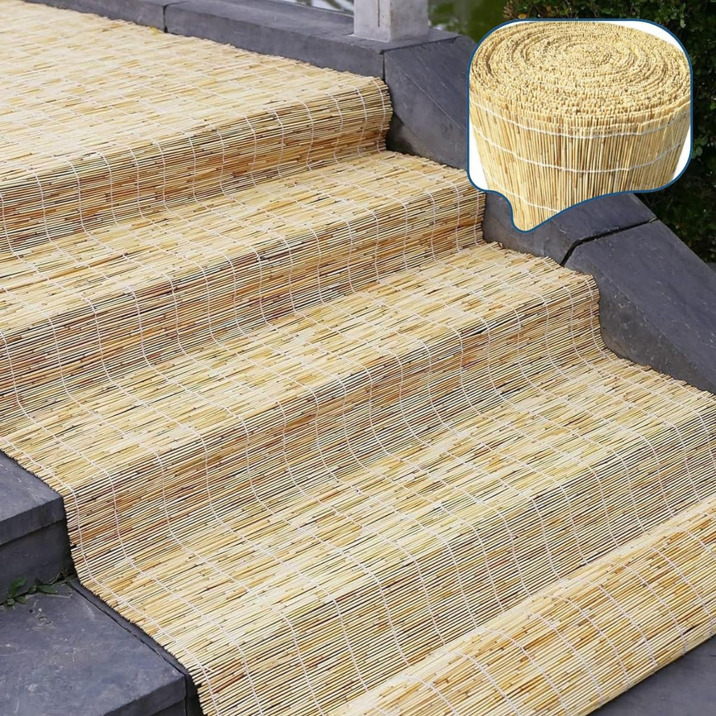 Natural Bamboo Fence 4FTx16.4FT Rolled Border Screen Z34367