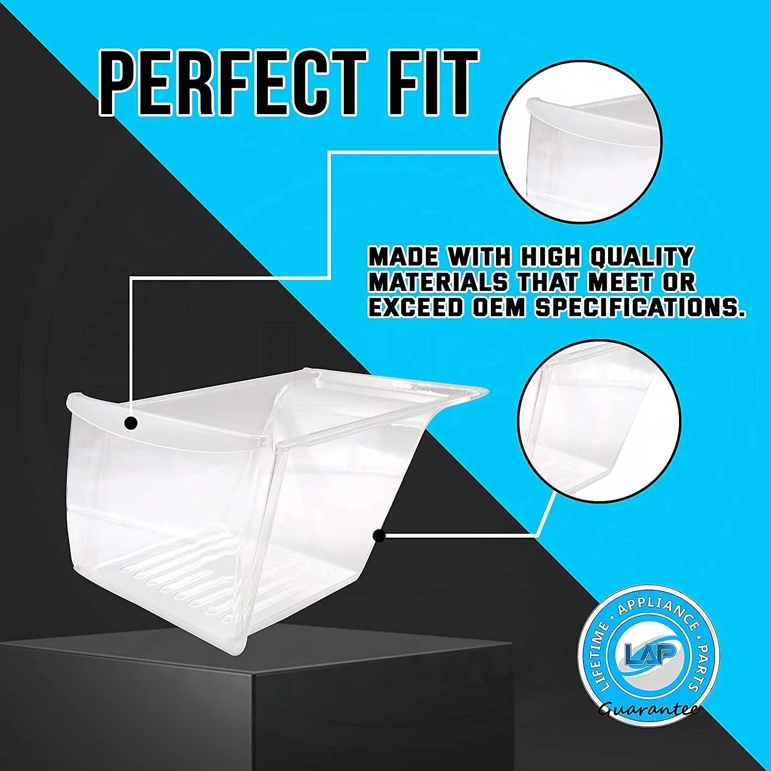 Crisper Bin Compatible with Frigidaire Refrigerator Shelf Q2251