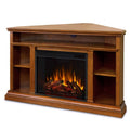 Oak Electric Corner Fireplace M93739