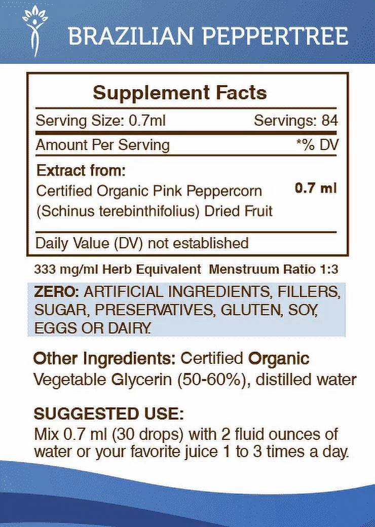Organic Schinus terebinthifolius Alcohol-FREE Extract 2 oz M88649