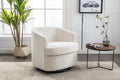 Beige Swivel Barrel Chair N22601