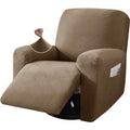 Oversized 3 Piece Slipcovers for Large Recliner Chair Soft Jacquard Dark Gray H41836