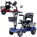 Red Folding Mobility Scooter with Lights W49196