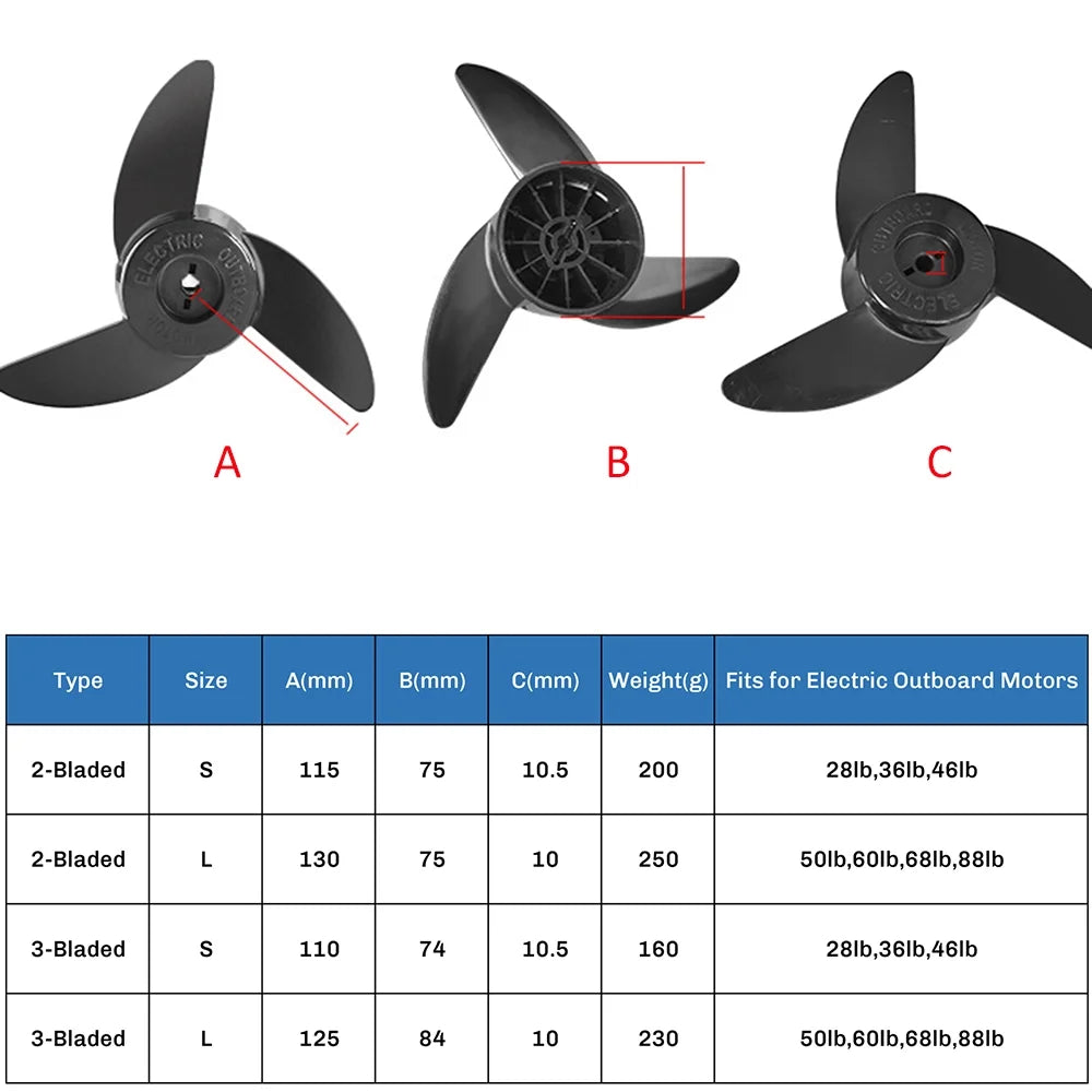 Electric Outboard Motor Propeller Kit A381