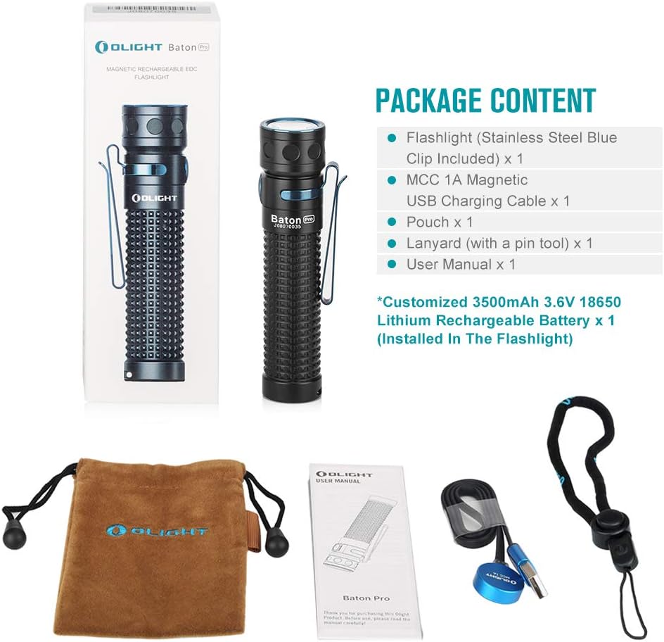 Compact Rechargeable LED Flashlight with 3500mAh 18650 Battery Z25090