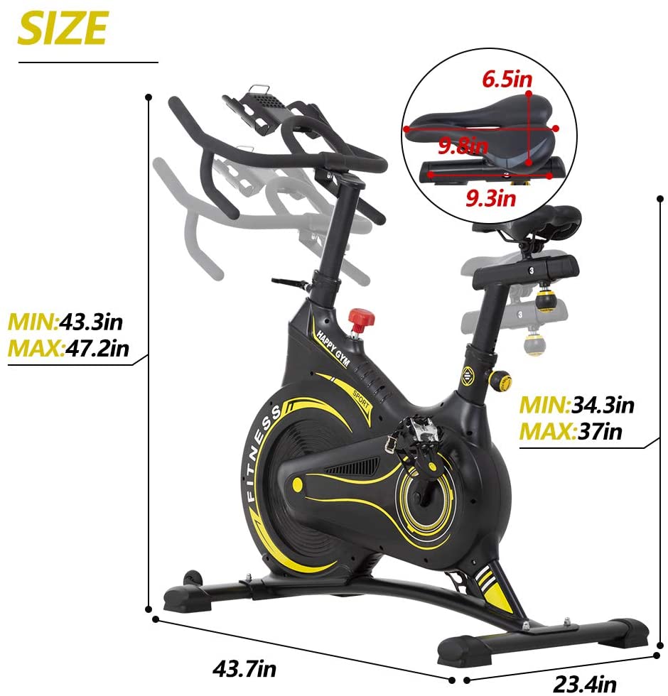 Black Exercise Bike with LCD Display T54537