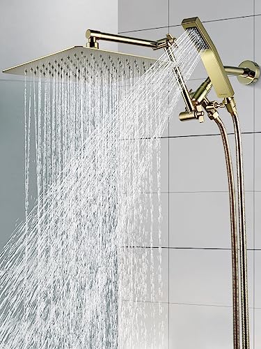 All Metal 12 Inch Rainfall Shower Head with Handheld Spray Combo, 71 Inches Stainless Steel Hose, Oil Rubbed Bronze J37514
