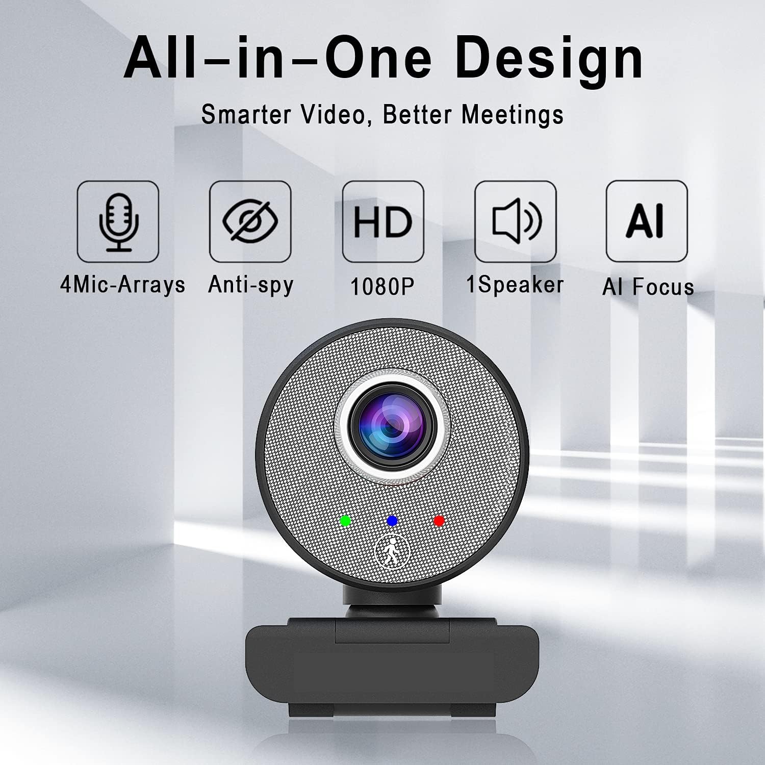 1080P USB Webcam with Adjustable View K92065