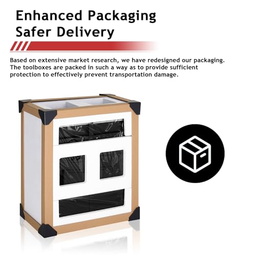 Black 5-Drawer Rolling Metal Tool Chest Q132