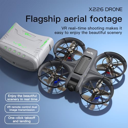 FPV Drone With VR Glasses Brushless Motor LED Lights RC Quadcopter Altitude Hold Obstacle Avoidance R911482