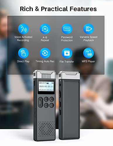 80GB Digital Voice Activated Recorder with Playback R90868