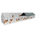 130"×40"×40" Outdoor Metal Chicken Coop Y697582