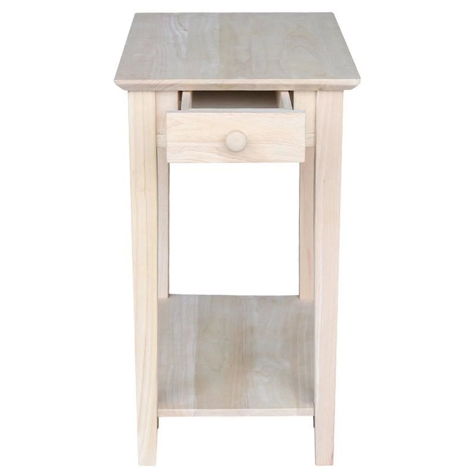 Natural Wood 1 Drawer End Table I456538