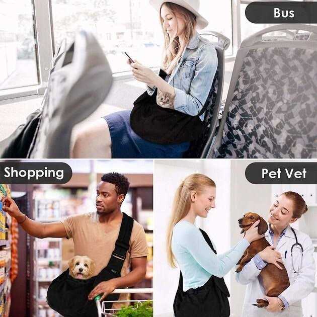 Adjustable Hard Bottom Support Cat Dog Sling H88704