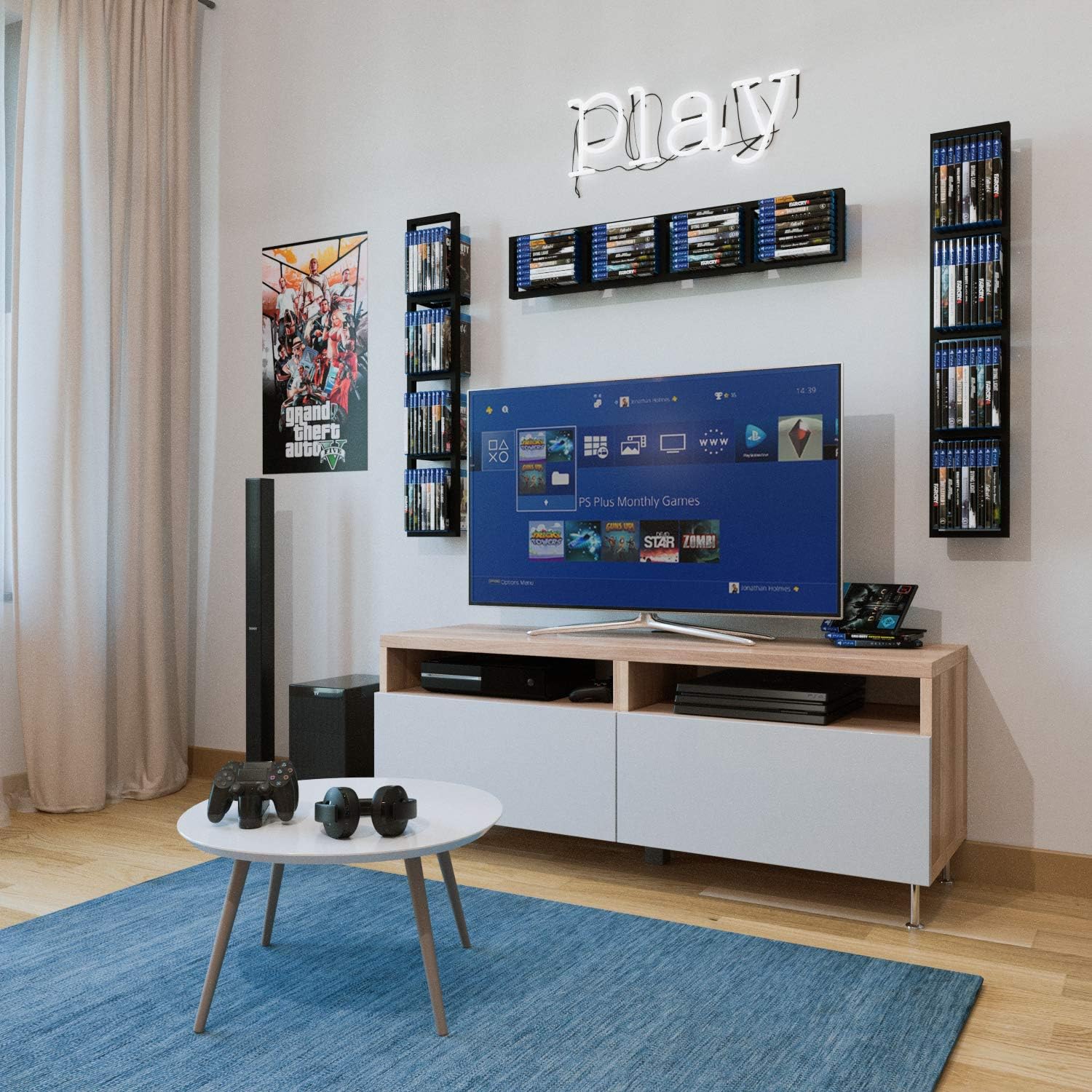 Black Floating Shelves Set of 3 I22208