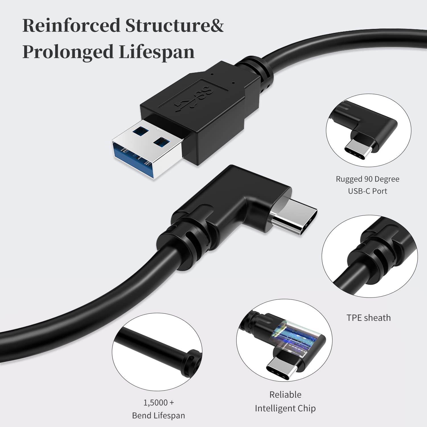 USB 3.0 to USB C Cable for VR Headset (16FT) W933