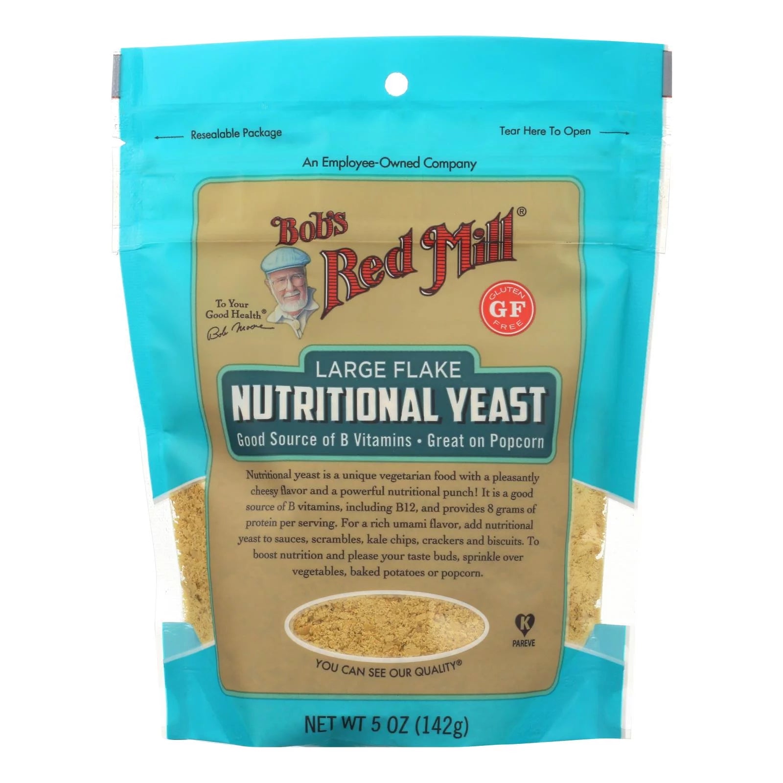 Nutritional Yeast Large Flake Gluten Free 5 oz Pack of 2 H66404