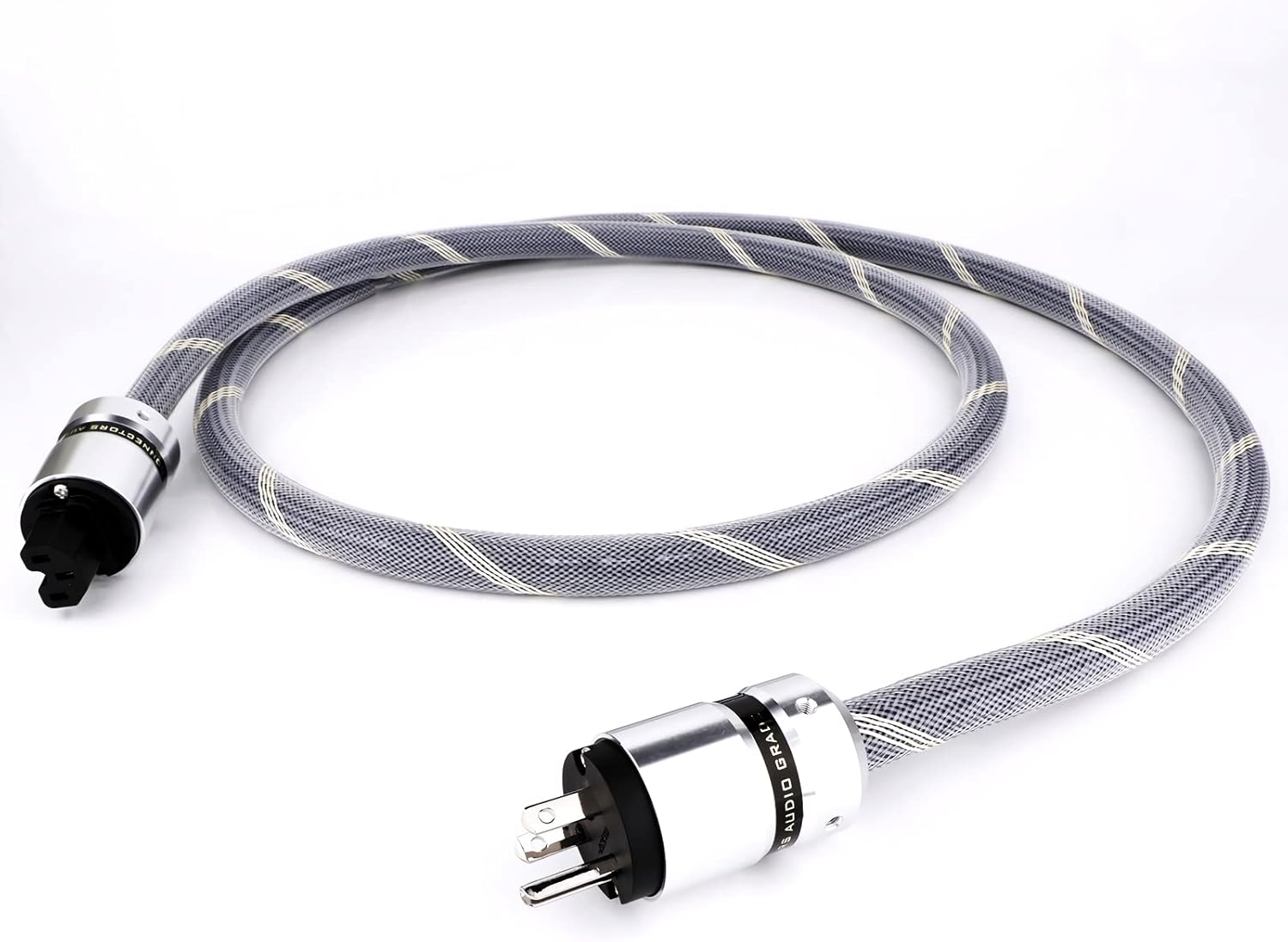 12AWG Oxygen Free Copper US AC Power Cord, IEC320-C13, 125V/15A, 3.3FT, Pack of 2 B766541