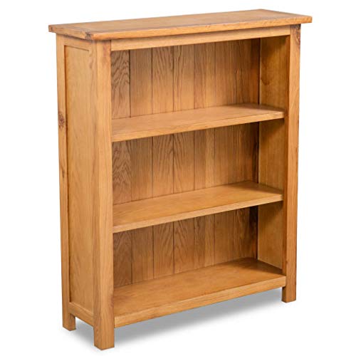 3-Tier Solid Oak Wood Open Bookcase V5344