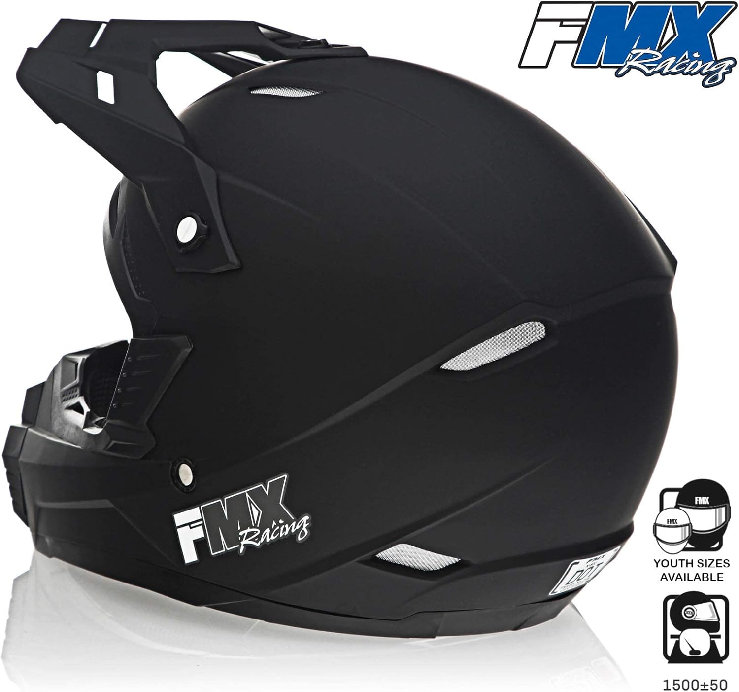 Matte Black DOT Approved Motocross Helmet R763839