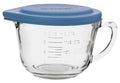 Glass Batter Bowl with Blue Lid, 2 Quart L49312