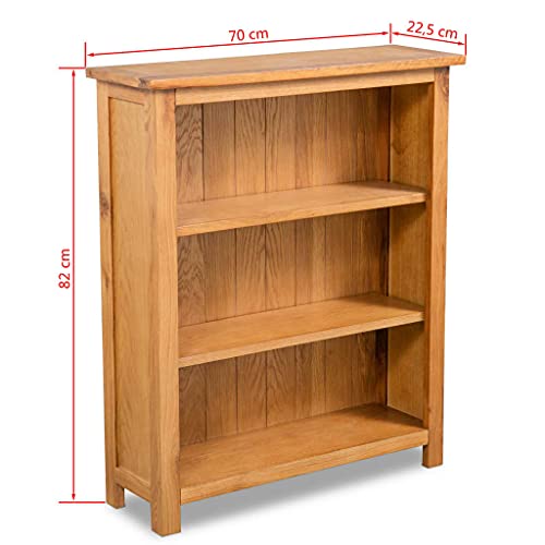 3-Tier Solid Oak Wood Open Bookcase V5344
