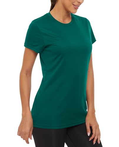 Women's Short Sleeve T-Shirts UPF 50+ Sun Protection Quick Dry Athletic Running Rash Guard Tops Q459411