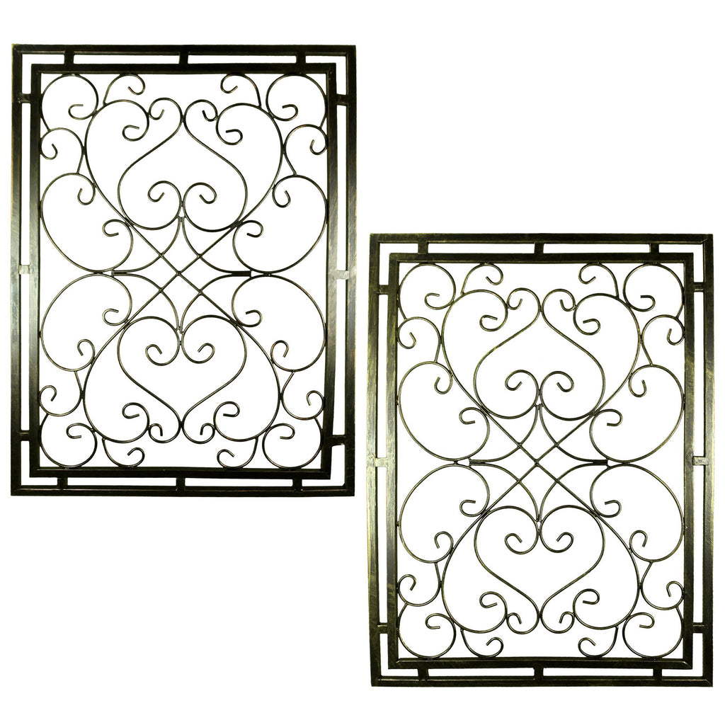 Gray Metal Wall Decor, Assortment of Two T303