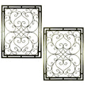 Gray Metal Wall Decor, Assortment of Two T303
