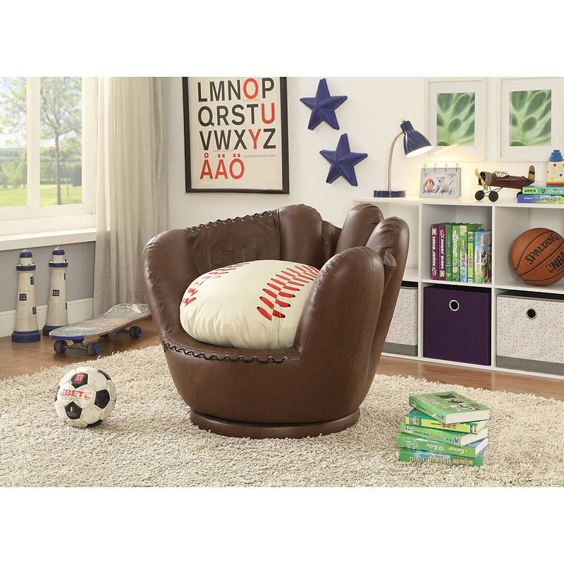 Faux Leather Baseball Glove Chair M737794
