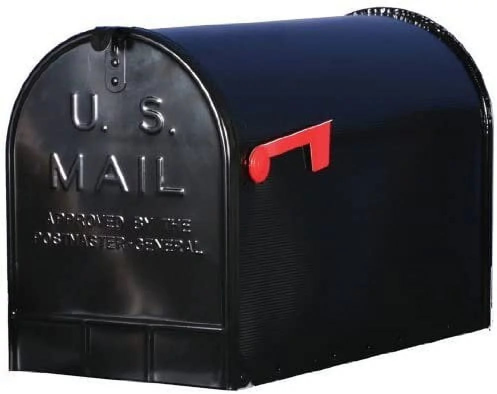Black Jumbo Size Rural Mailbox E405637